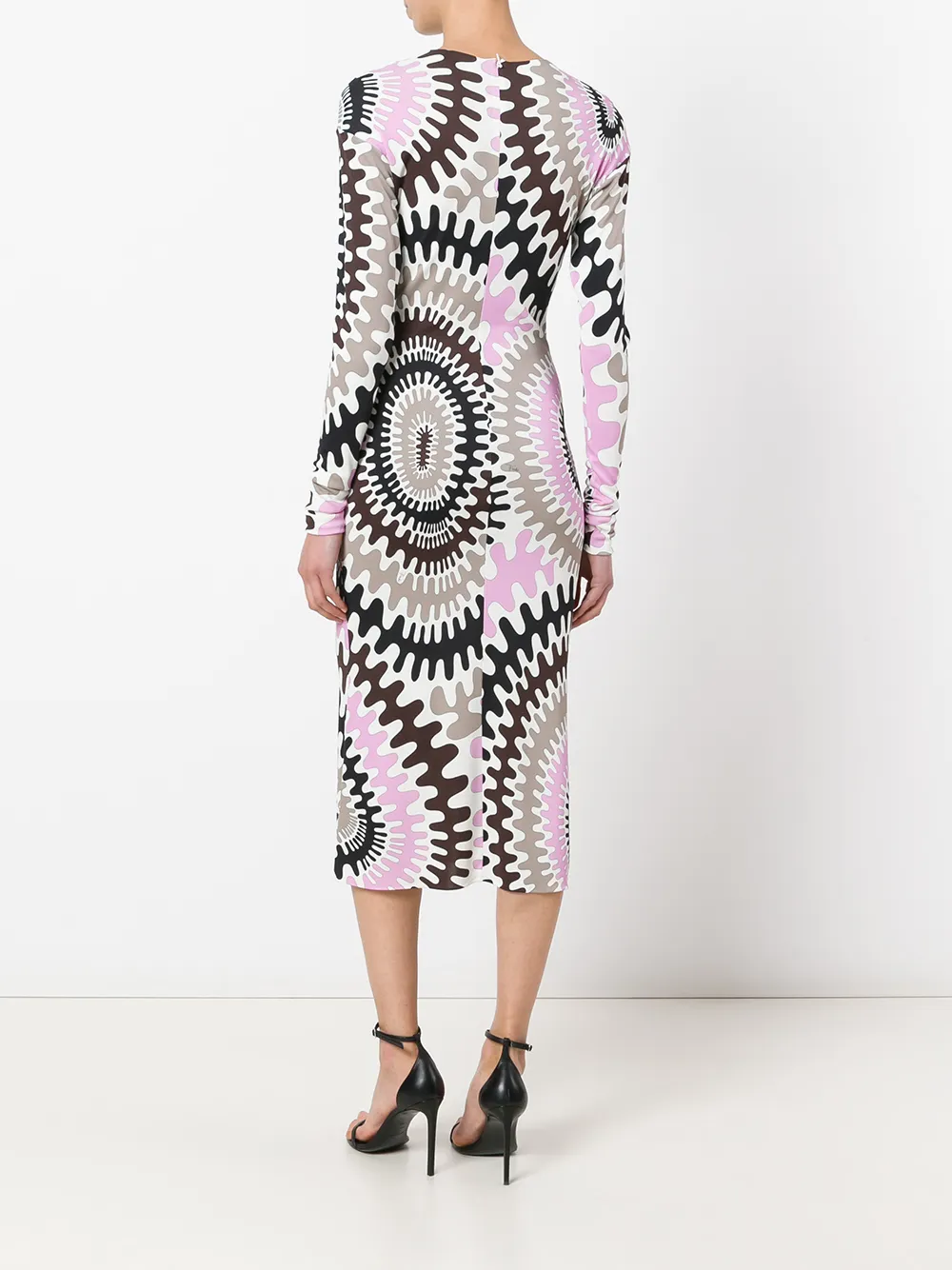 Pucci Longsleeved Printed Dress In Multi