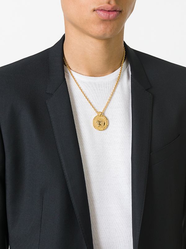 versace gold coin necklace