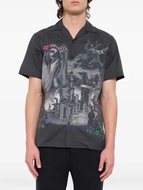 Lanvin printed bowling shirt