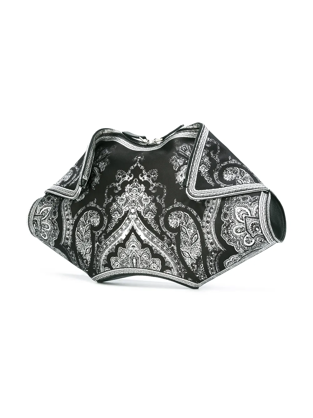 Alexander McQueen paisley De Manta clutch Zwart