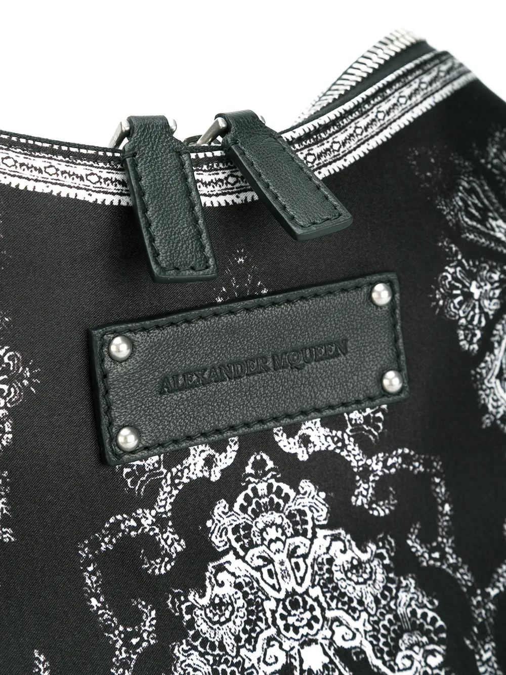 Alexander McQueen paisley De Manta clutch Zwart