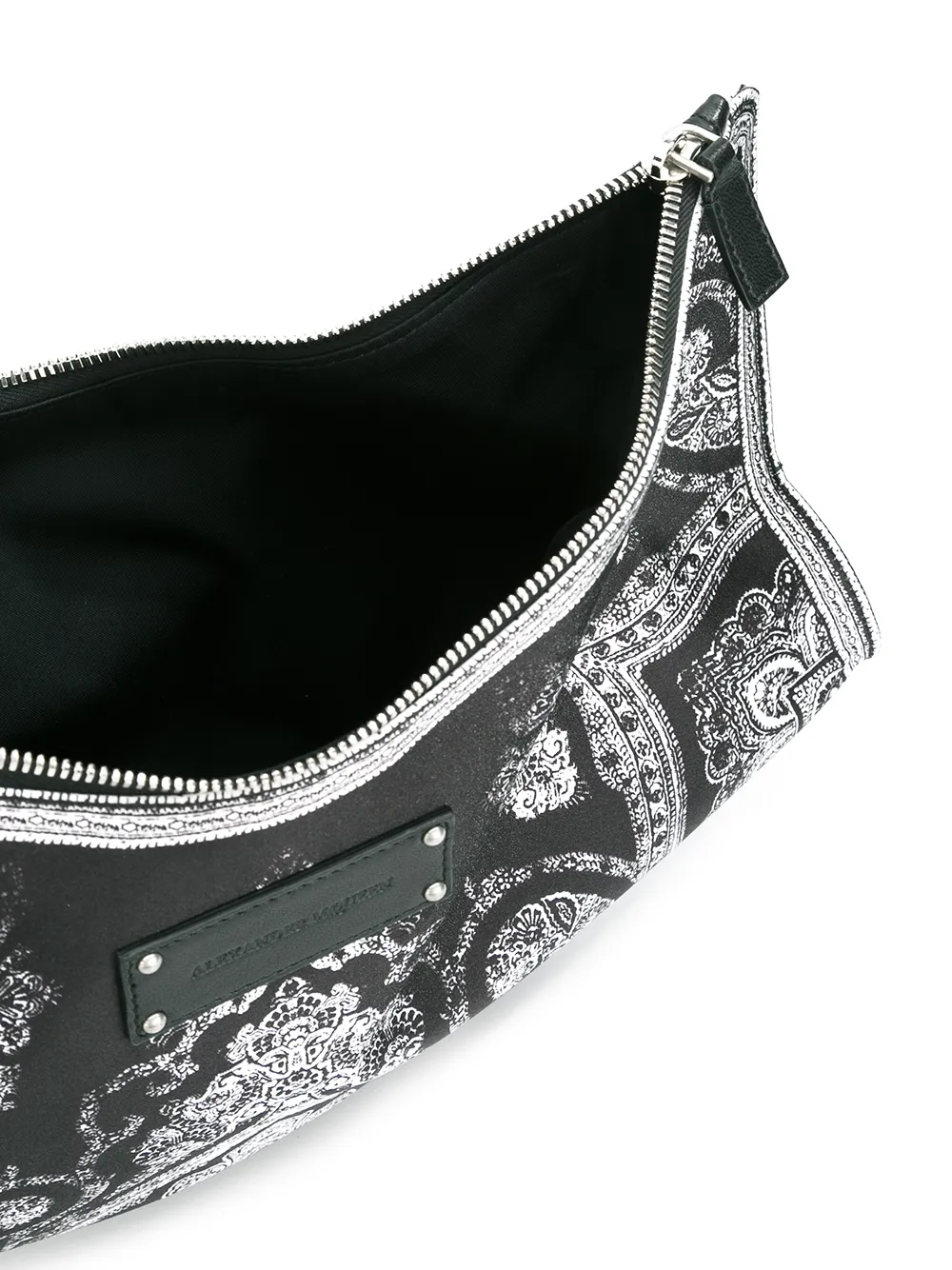 Alexander McQueen paisley De Manta clutch Zwart