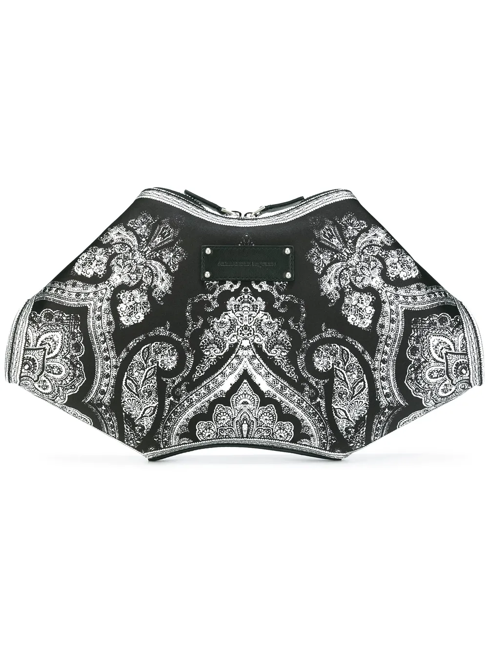 Alexander McQueen paisley De Manta clutch Zwart