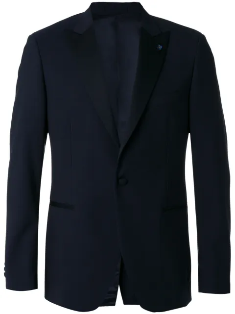 Lardini pointed lapels suit jacket