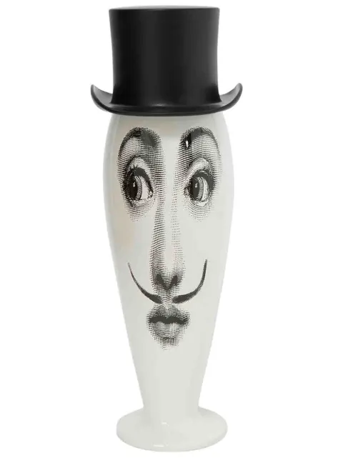 Fornasetti top hat lidded vase
