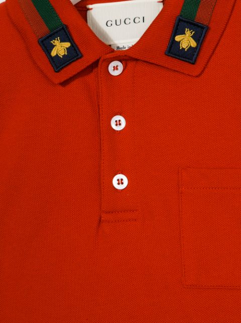 gucci polo bee collar