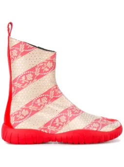 Cheap Maison Margiela Striped Floral Red Boots For Women Sale Cheap Maison Margiela Striped Floral Red Boots For Women Sale