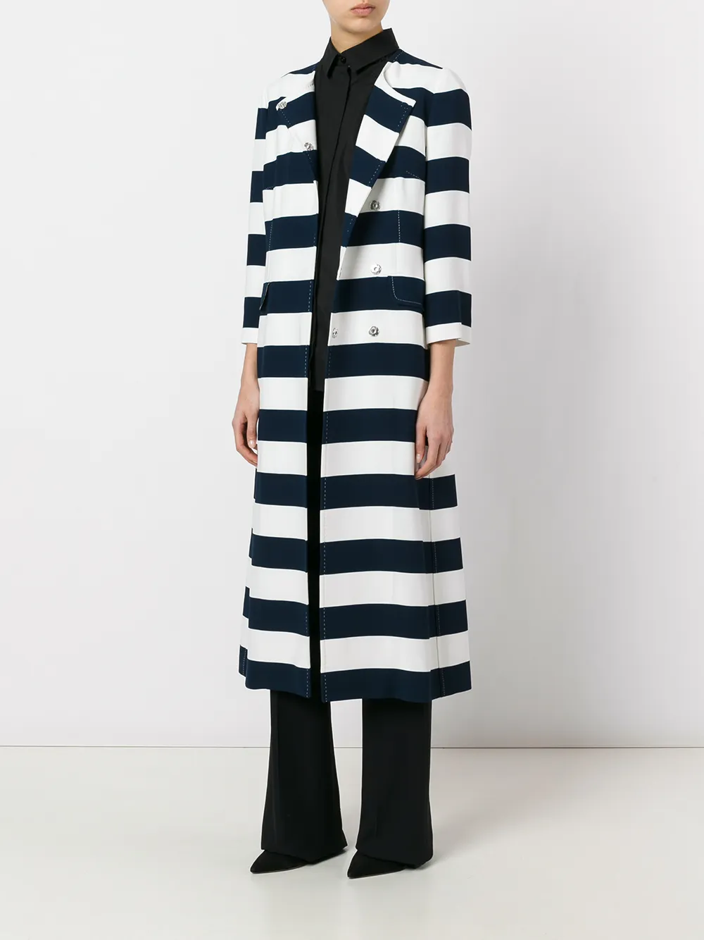 Dolce & Gabbana striped coat - Blue