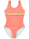 Chloé Kids zig zag detail swimsuit - Yellow