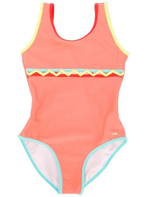 Chloé Kids zig zag detail swimsuit 