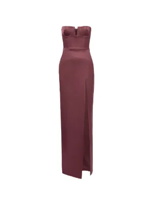 strapless open back dress Lady in Red Dress by Bariano
