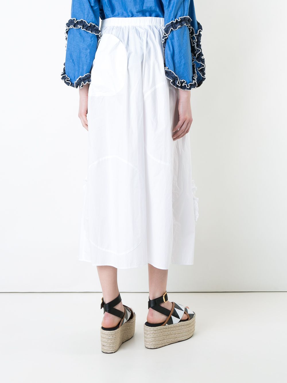 фото Tsumori chisato юбка в стиле пэчворк с оборками