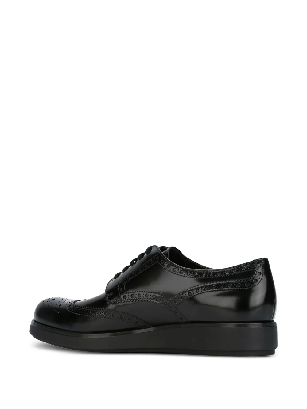 Prada platform sole brogues Zwart