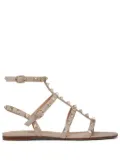 Valentino Garavani Rockstud ankle-strap flat sandals - Neutrals