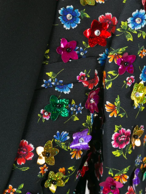 Moschino floral embroidered blazer