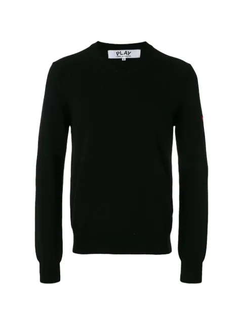 Comme Des Garçons Play sweater med hjertemærke