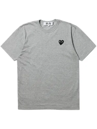 Comme Des Garçons Play Camiseta Com Patch De Coração | Cinza