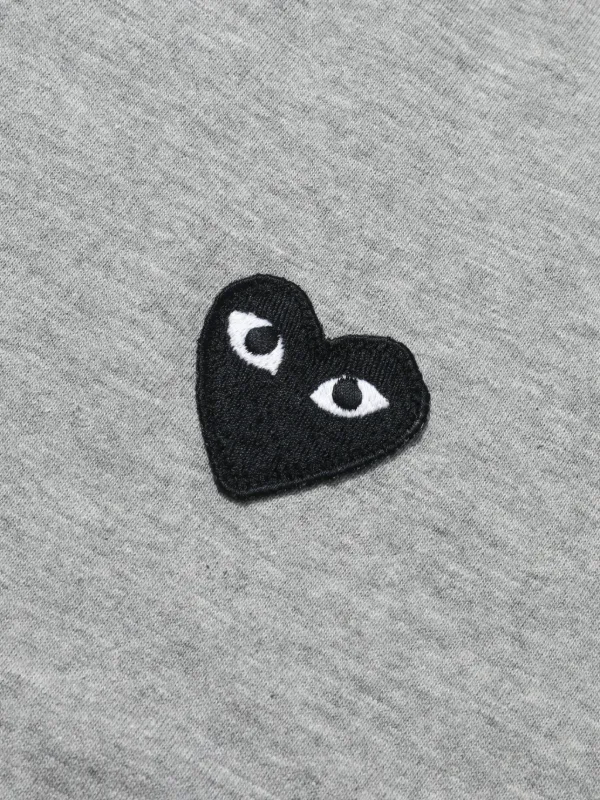 Comme Des Garçons Play Camiseta Com Patch De Coração | Cinza
