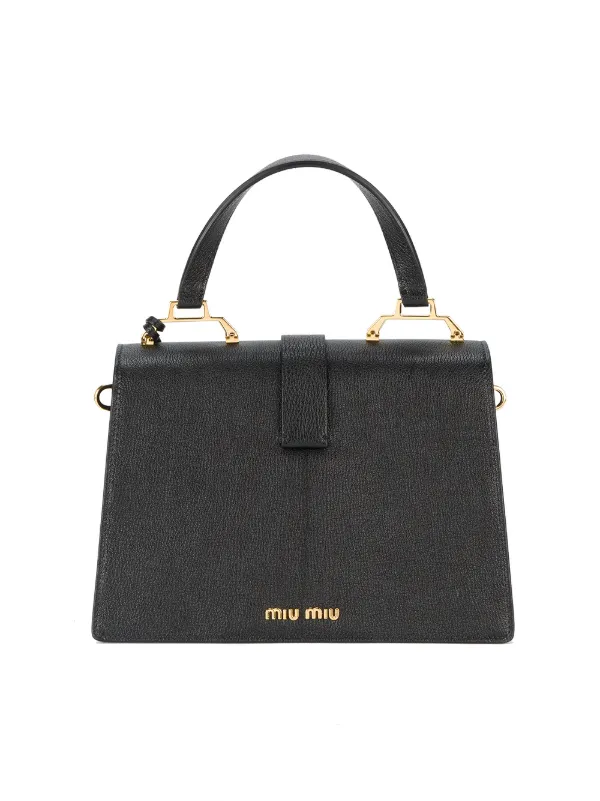 Miu Miu Madras Handbag | Black | FARFETCH ID