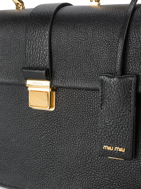 Miu Miu Madras Handbag | Black | FARFETCH ID