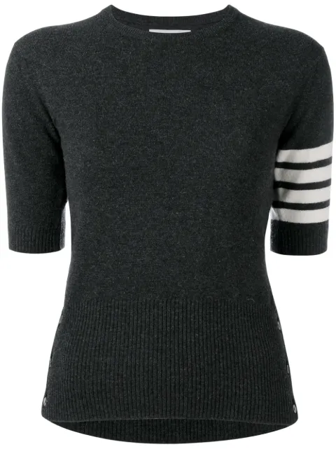 Thom Browne striped detail shortsleeved jumper