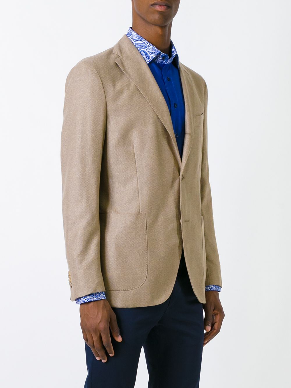 Boglioli front pocket blazer Beige