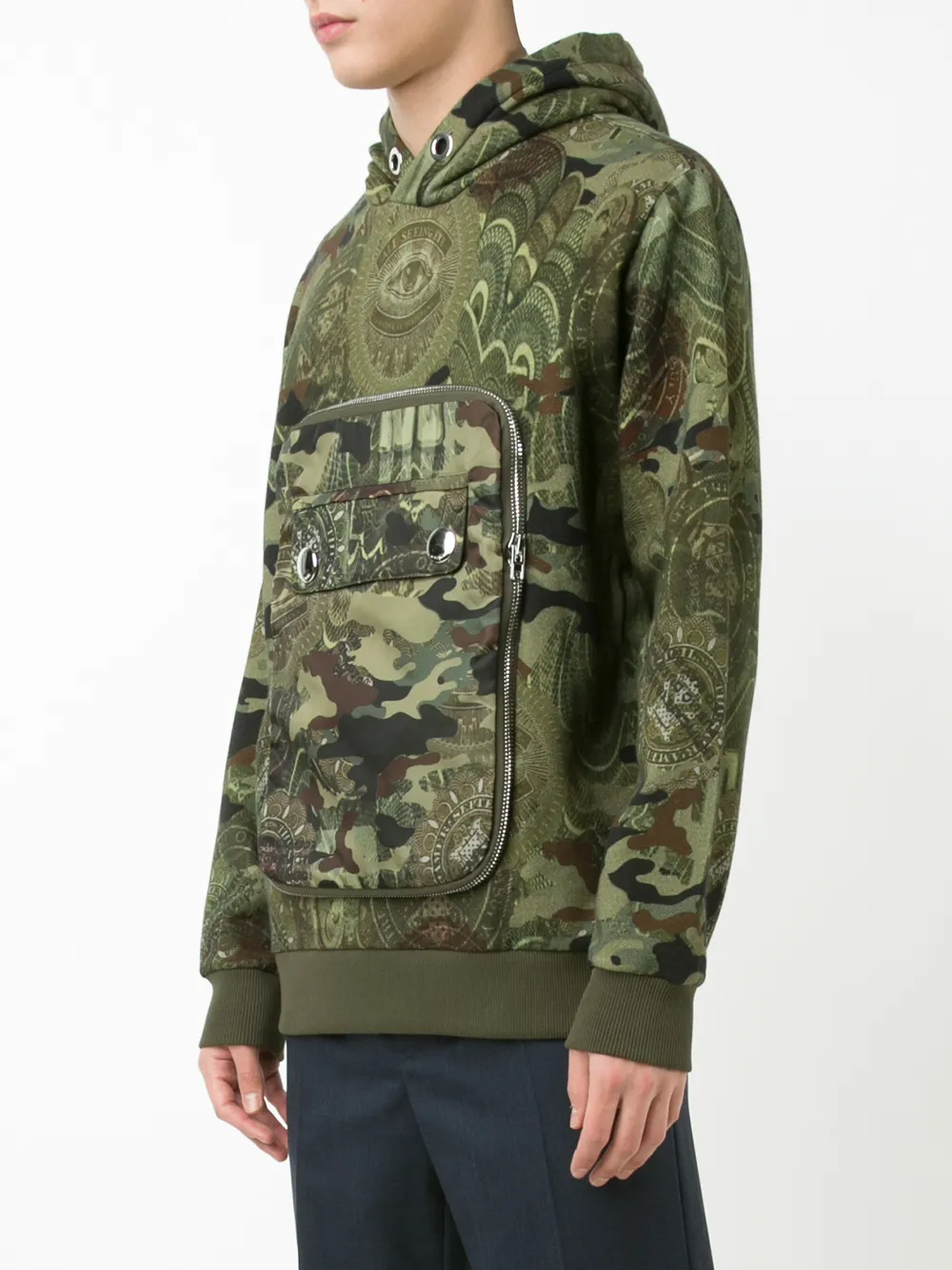  Givenchy Kapuzenpullover Mit Camouflage Print   Grün 