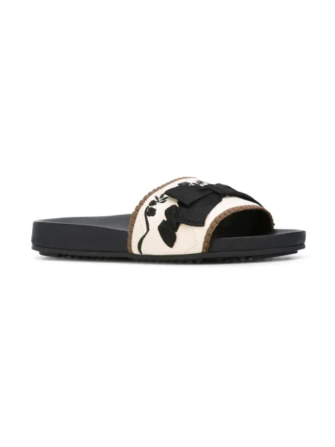 fendi silver slides