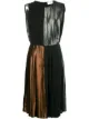 Image 1 of Christopher Kane panelled pleated lamé dress