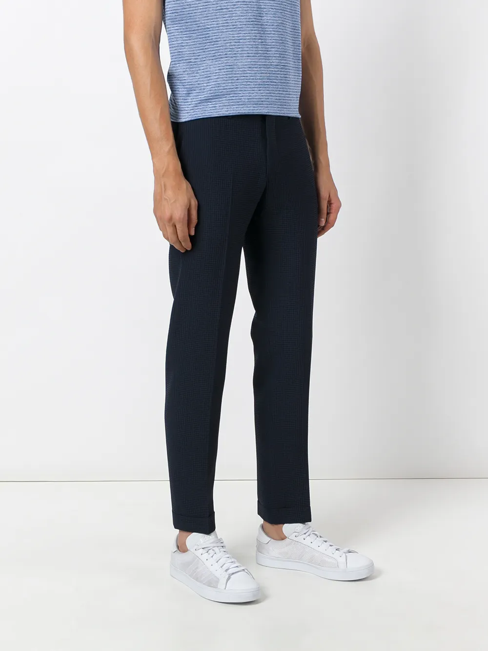 Briglia 1949 checked tailored pants Blauw