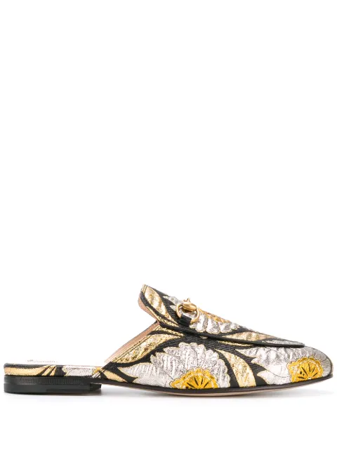 canvas gucci princetown mules