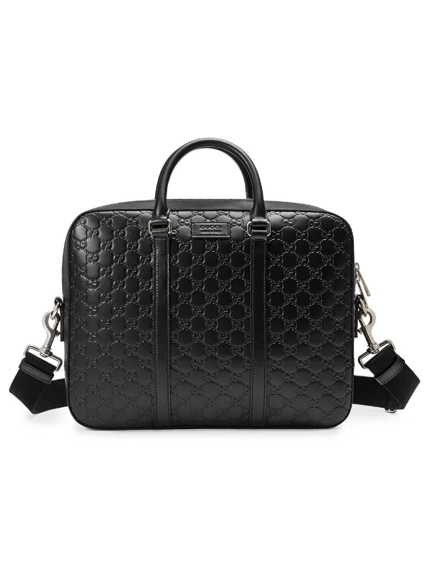 gucci black briefcase