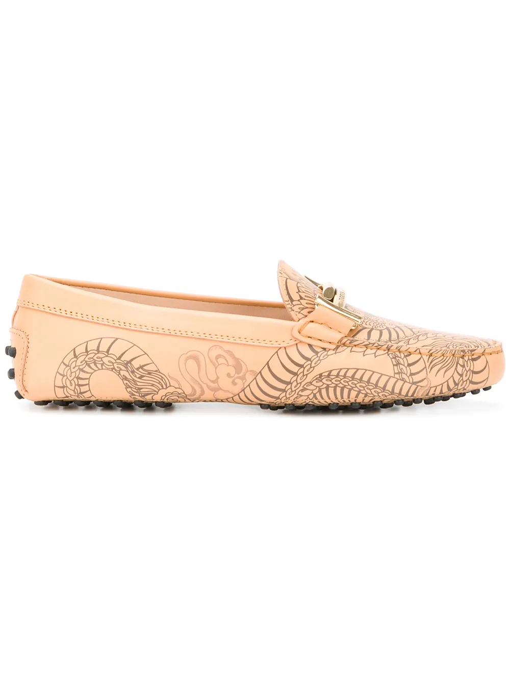 Tod's tattoo dragon loafers - Toni neutri