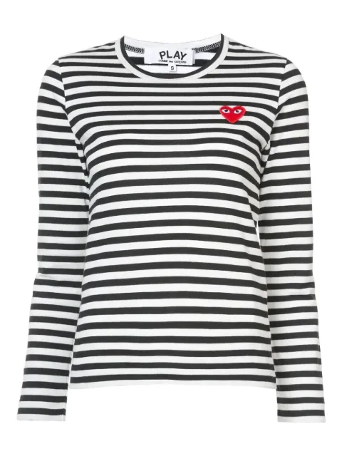 Comme Des Garçons Play logo横条纹上衣