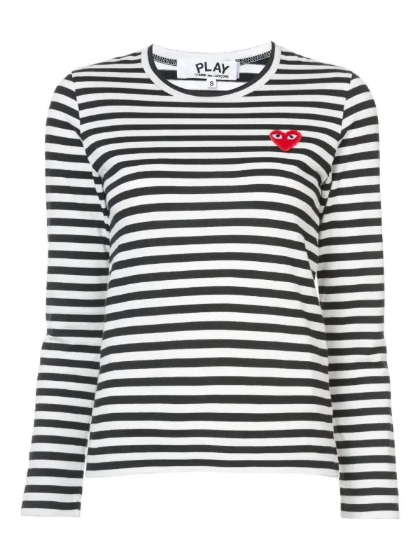 Comme Des Garçons Play ハートロゴ ボーダー柄 カットソー 通販