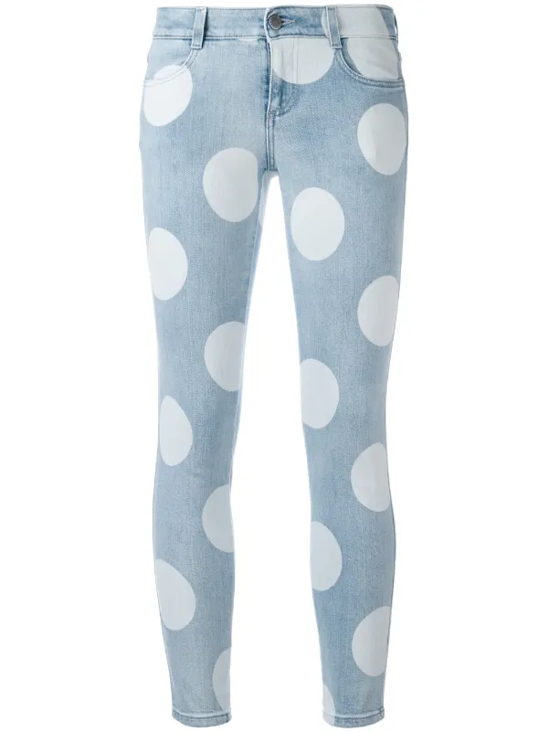 polka dot skinny jeans