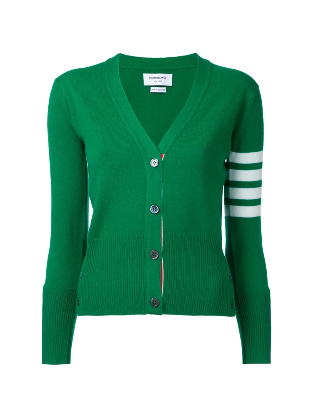 Thom Browne Kaschmircardigan mit V-Ausschnitt - Grün