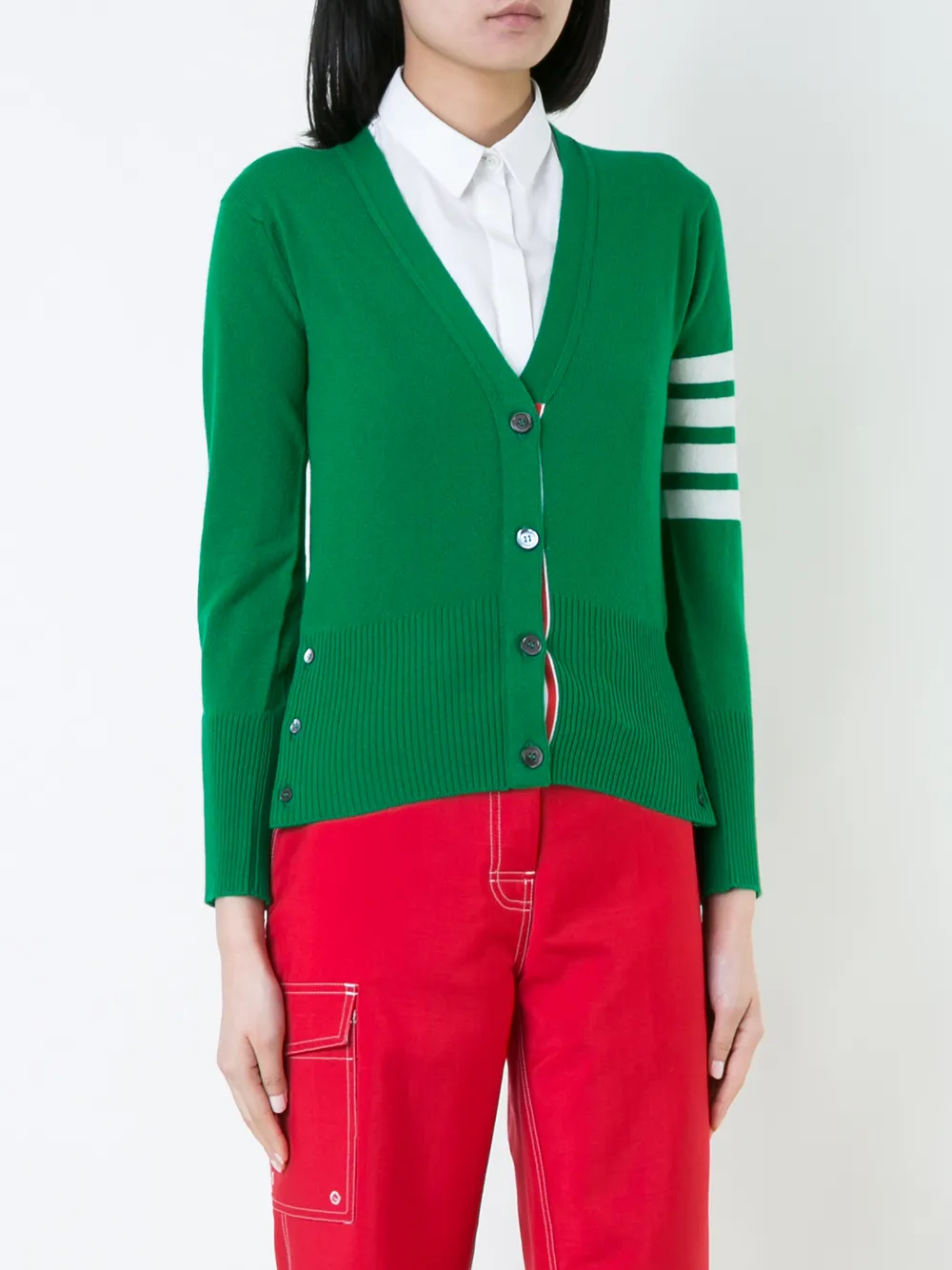 Thom Browne kasjmier vest met V-hals Groen