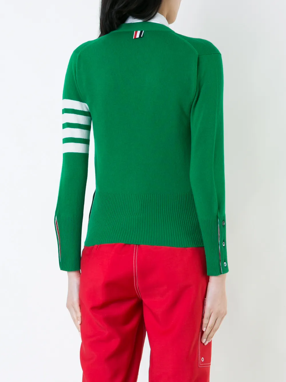 Thom Browne kasjmier vest met V-hals Groen