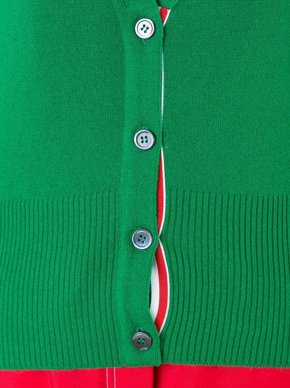 Thom Browne kasjmier vest met V-hals Groen