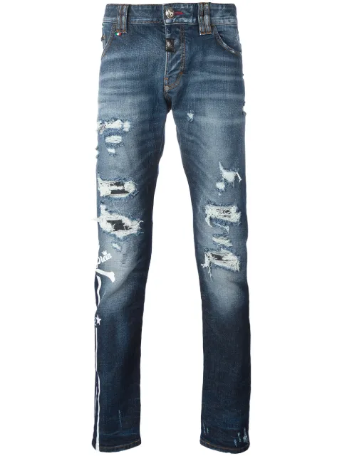 Philipp Plein distressed slim-fit jeans