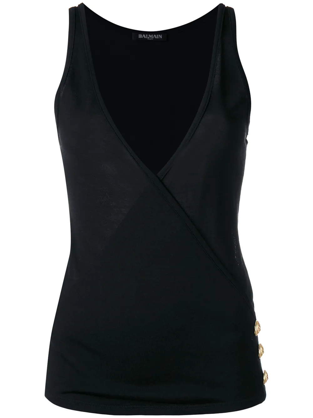 Balmain crisscross sleeveless top | Black | Image 1