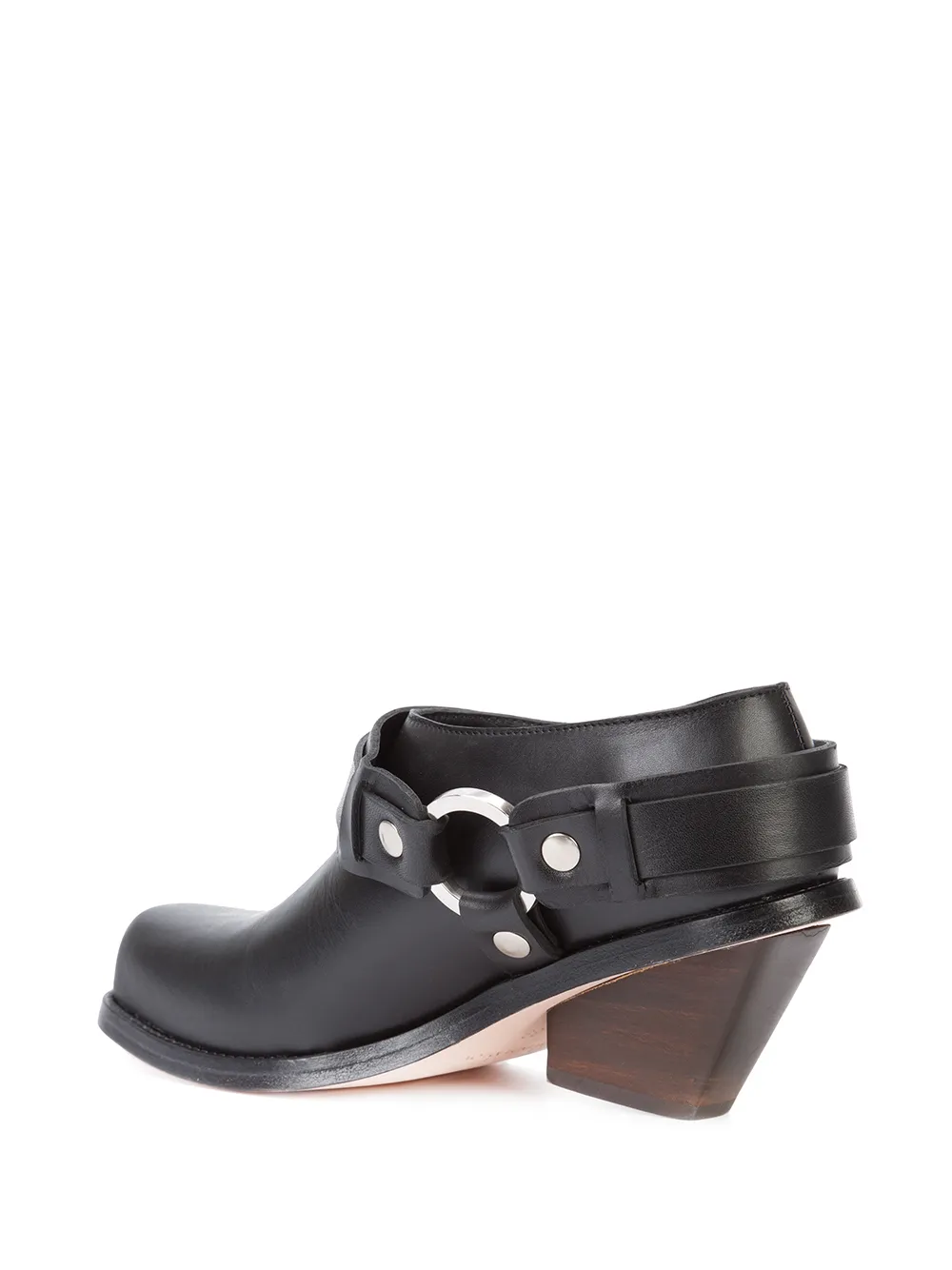  Wanda Nylon Ring-embellished Chunky-heel Boots - Black 