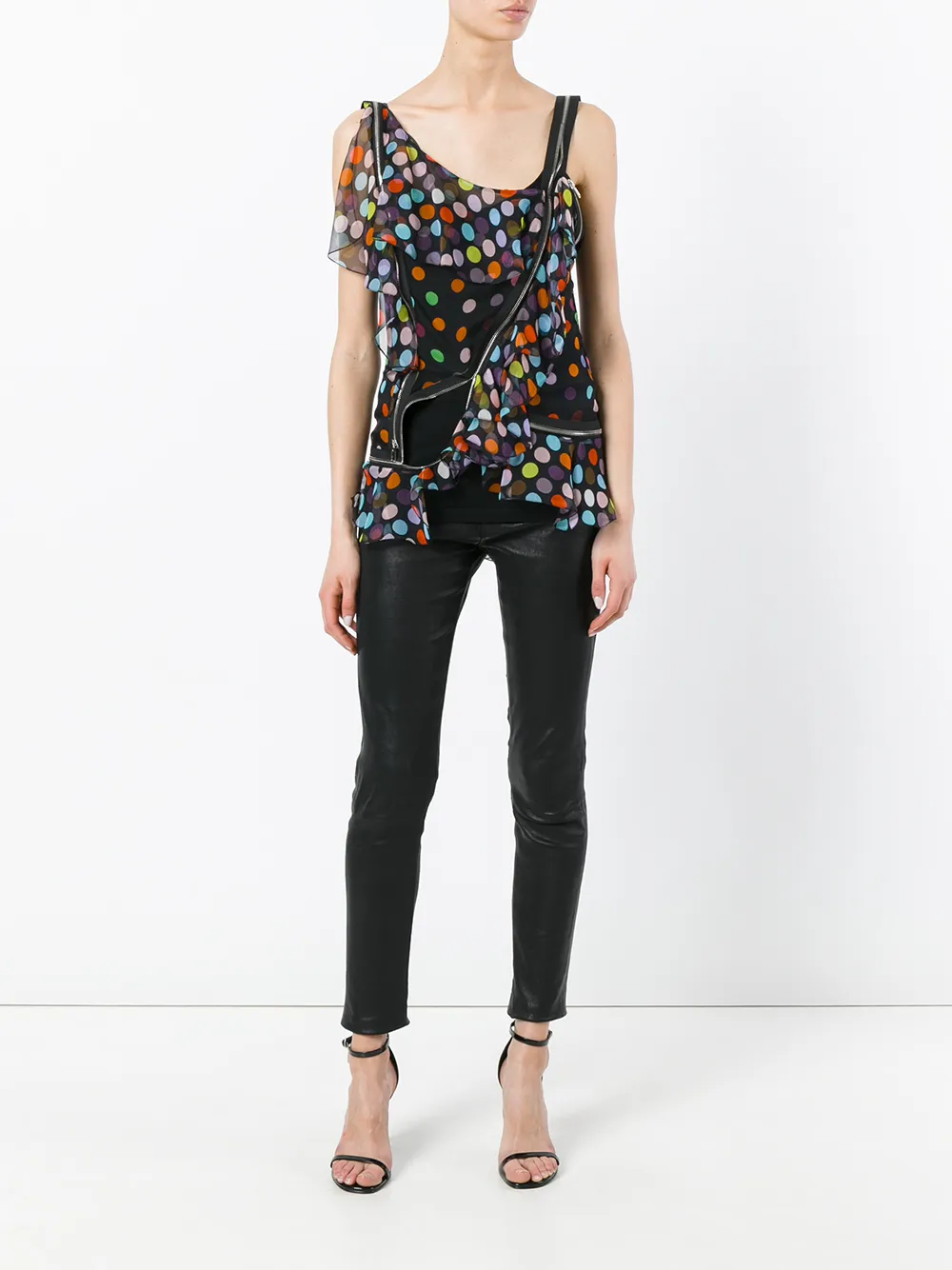 Givenchy one shoulder top Zwart