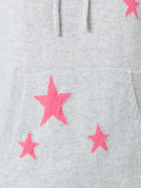 CHINTI & PARKER cashmere star printed hooded sweater