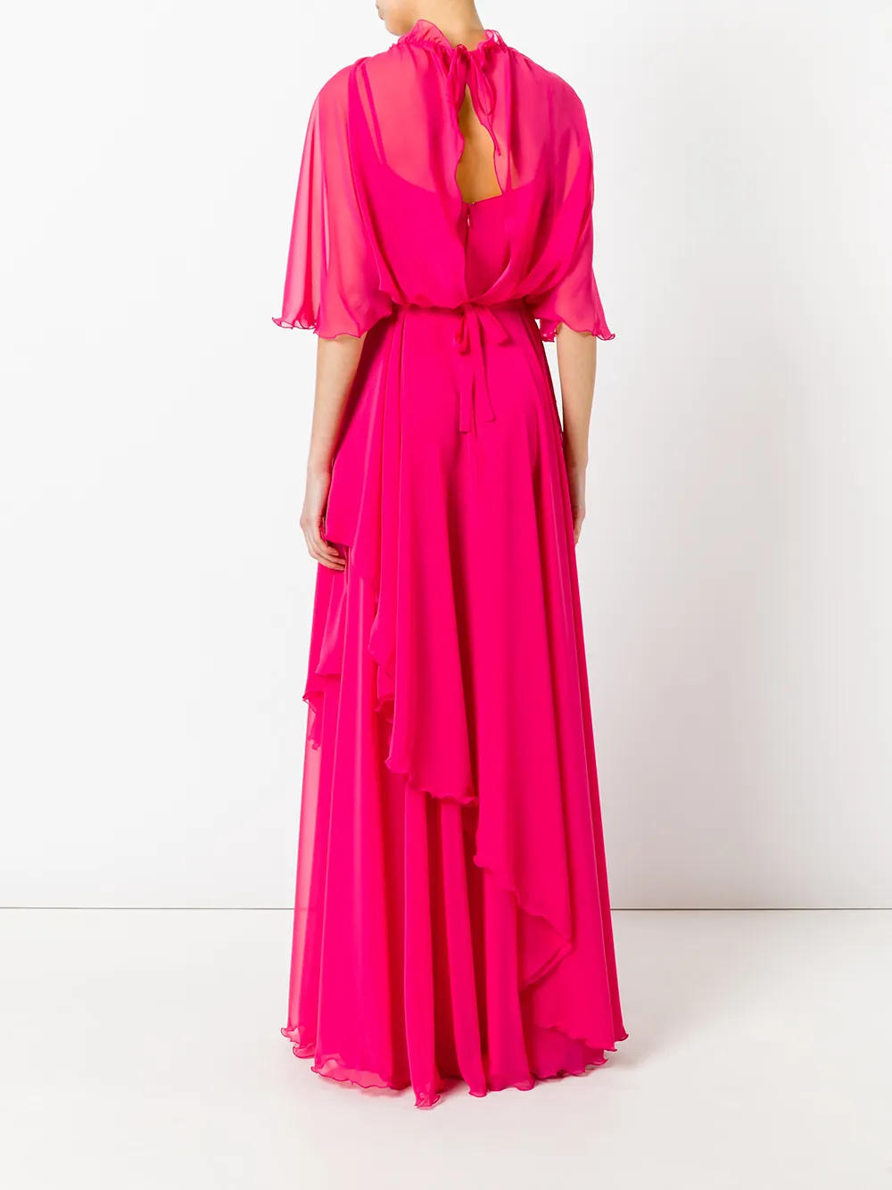 Talbot Runhof ruffled maxi dress 340 FUCHSIA