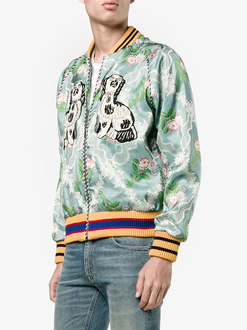 gucci blue bomber jacket