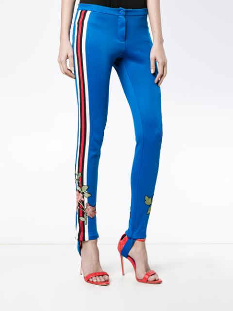 GUCCI Floral Embroidered Trousers | ModeSens