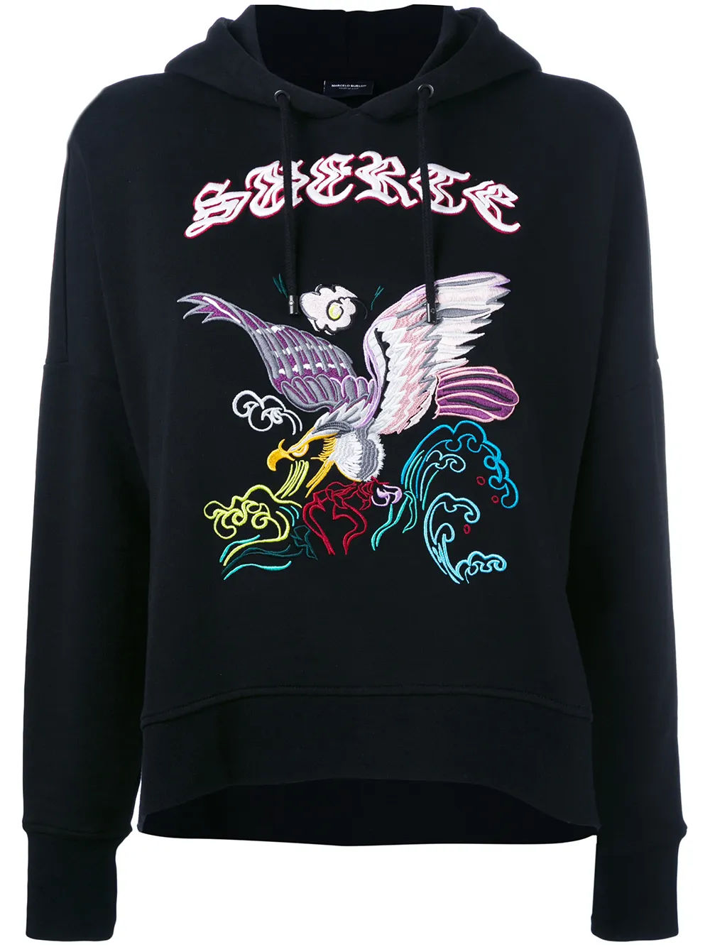 COUNTY OF MILAN embroidered hoodie - Nero