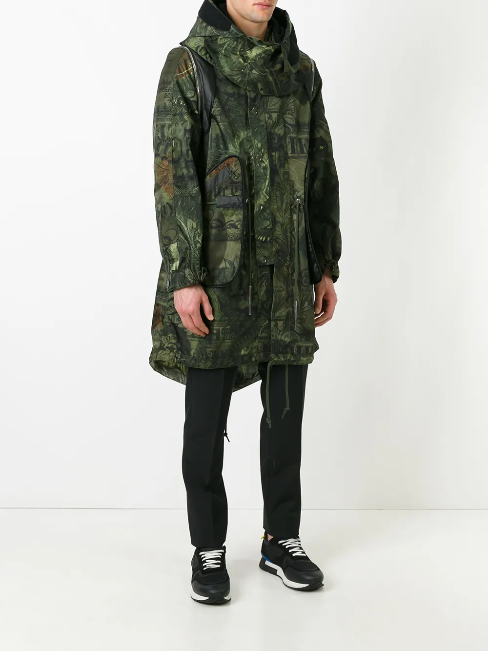 Givenchy printed hooded jacket Groen